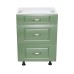 Corp inferior 60 cu 3 sertare metalice pentru greutate Zebra MDF Verde